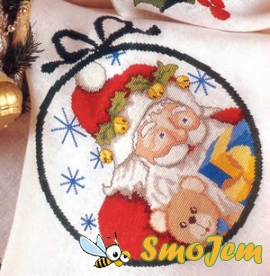 Схемы для вышивки крестом - Санта