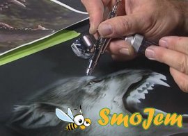 Аэрография - Волк / Blake McCully - Pro airbrush and paintbrush techniques