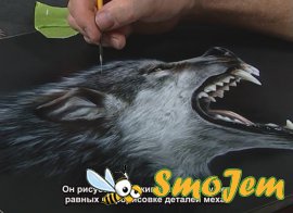 Аэрография - Волк / Blake McCully - Pro airbrush and paintbrush techniques