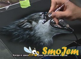 Аэрография - Волк / Blake McCully - Pro airbrush and paintbrush techniques